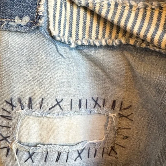 Free People Patchwork Denim Jeans - Picture 4 of 6